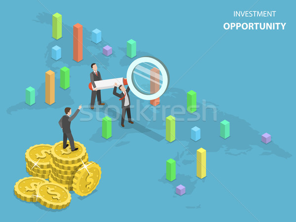 Investment opportunity flat isometric vector. Stock photo © TarikVision