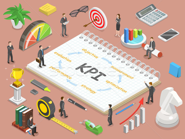 Key performance indicator flat isometric vector. Stock photo © TarikVision