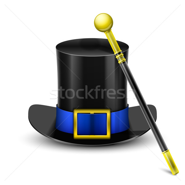 Black Top Hat With Wand Stock photo © TarikVision