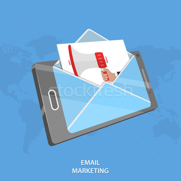 Email marketing vector conceptual illustration.  Stock photo © TarikVision