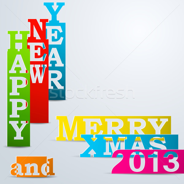 [[stock_photo]]: Coloré · happy · new · year · joyeux · noël · papier