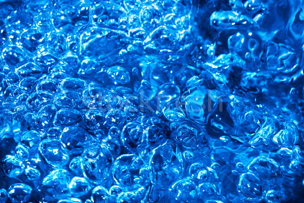 Stockfoto: Blauw · splash · stream · water · wateroppervlak