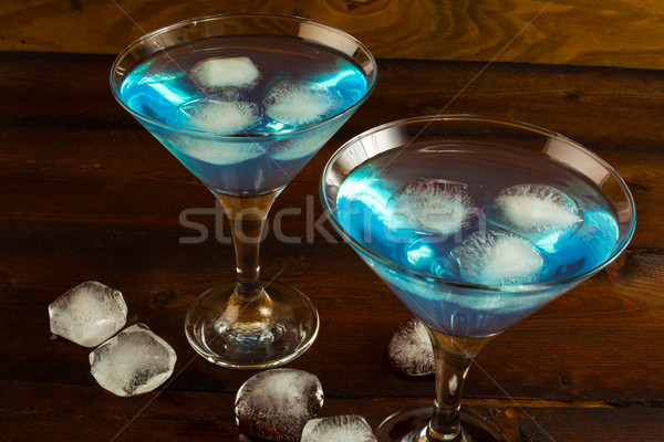 Blue Lagoon cocktail close up Stock photo © TasiPas