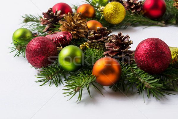 Stockfoto: Kerstboom · Rood · groene · oranje · Geel