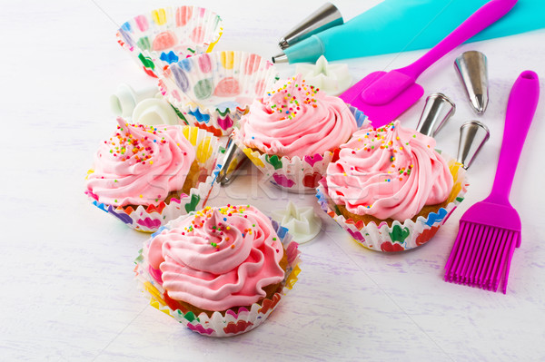 Stockfoto: Roze · keuken · verjaardag · eigengemaakt