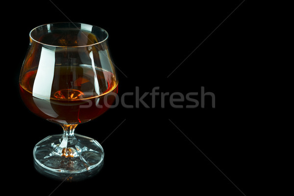 Beber negro pasado de moda whisky vidrio soledad Foto stock © TasiPas