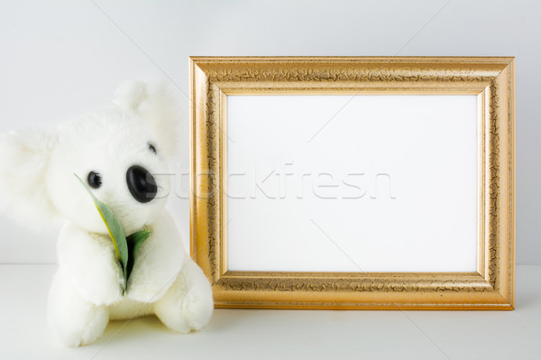 Nursery mockup with white bear Stock photo © TasiPas