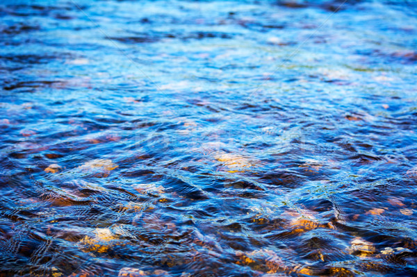 Stock foto: Blau · Wasseroberfläche · Textur · Unterseite · Berg · Fluss