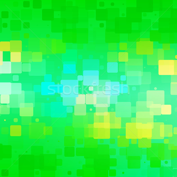 Green teal blue yellow glowing rounded tiles background  Stock photo © TasiPas