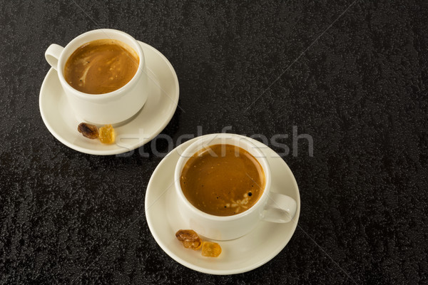 Stockfoto: Twee · witte · koffie · koffiepauze · ochtend