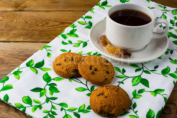 Breakfast tea and cookies Stock photo © TasiPas