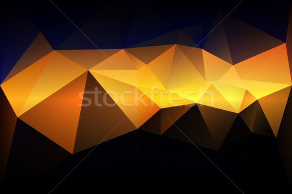 Blue yellow orange black low poly background Stock photo © TasiPas