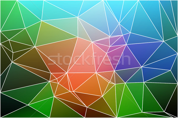Pink green blue geometric background with mesh. Stock photo © TasiPas