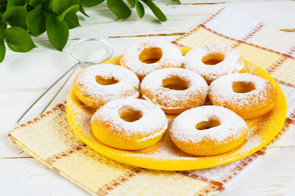 Homemade Hanukkah sweet donuts with caster sugar  Stock photo © TasiPas