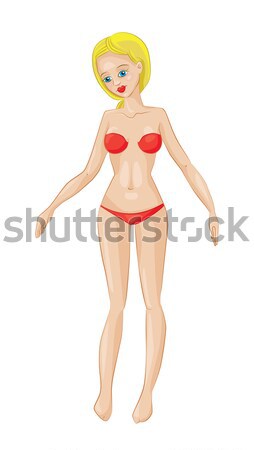 Blue-eyed blonde in a bathing suit Stock photo © tatiana3337