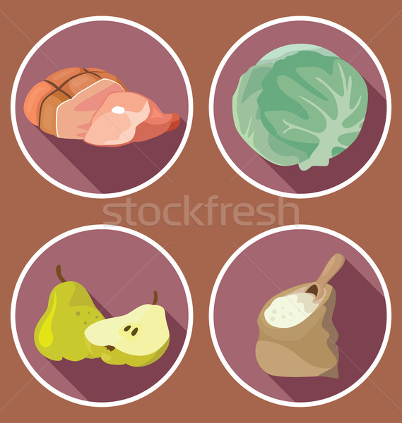 żywności składniki mięsa artykuły spożywcze warzyw owoców Zdjęcia stock © tatiana3337