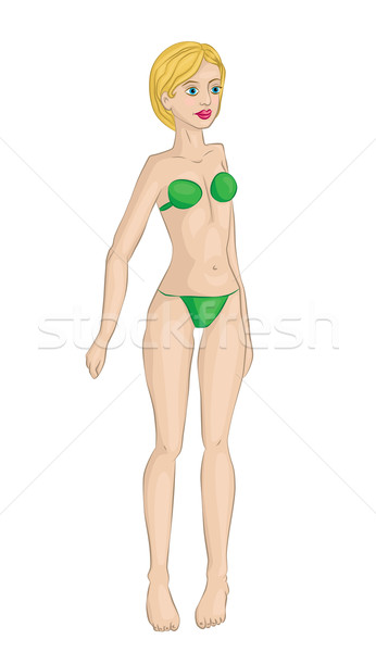 Blue-eyed blonde in a bathing suit Stock photo © tatiana3337