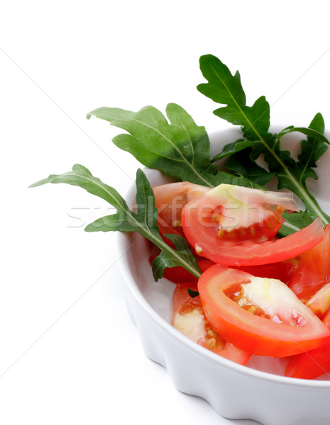 Tomate salade blanche tasse studio isolé [[stock_photo]] © Tatik22