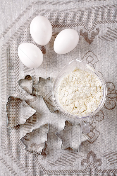 űrlap sütés liszt tojások sütik főzés Stock fotó © Tatik22