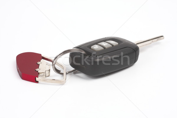 Ring sleutel Rood zilver alarm Stockfoto © Tatik22