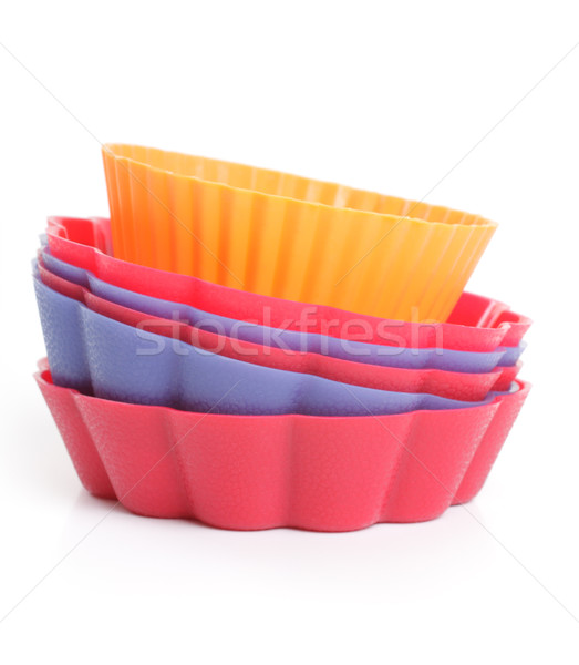 [[stock_photo]]: Silicone · blanche · studio · isolé · gâteau · cuisson
