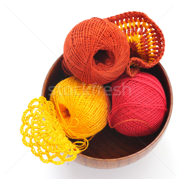 Stock photo: yarn for knitting and cloth 