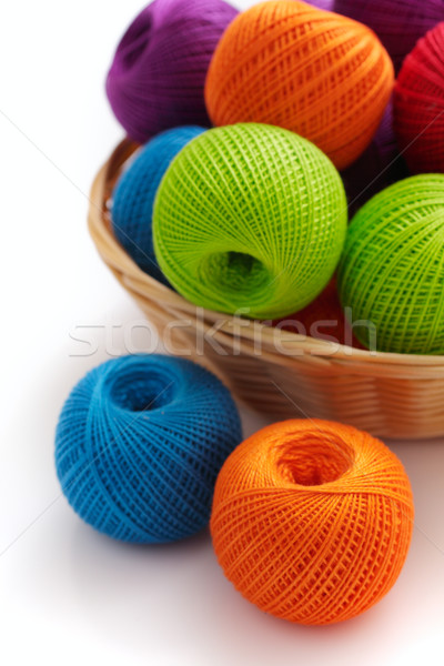 Plusieurs crochet orange vert tissu [[stock_photo]] © Tatik22