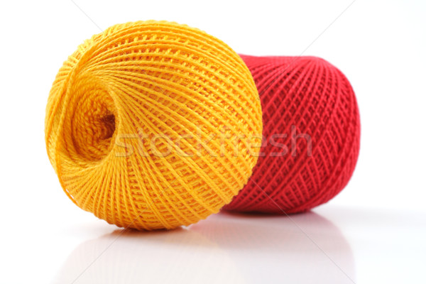 糸 かぎ針編み 白 スタジオ ボール ストックフォト © Tatik22