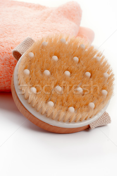 Stock photo: Massage brush and towel