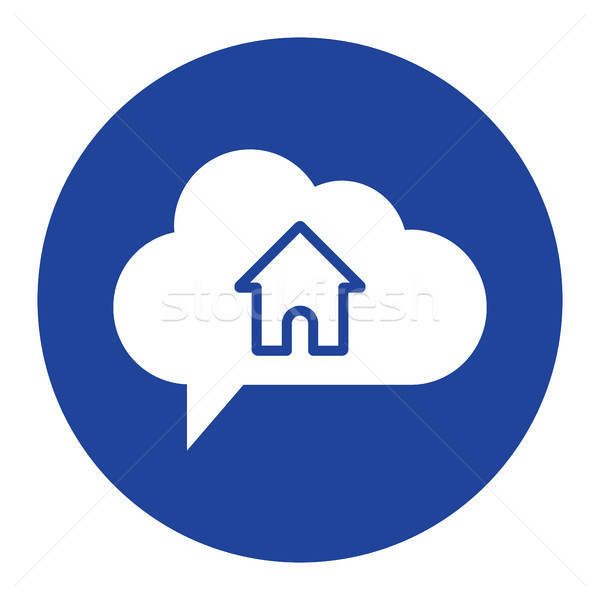 cloud home Icon computing concept vector illustration Stock photo © taufik_al_amin