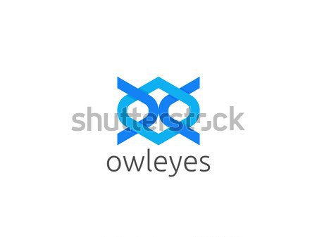 abstract owl eyes logo icon for education concept design symbol Stock photo © taufik_al_amin