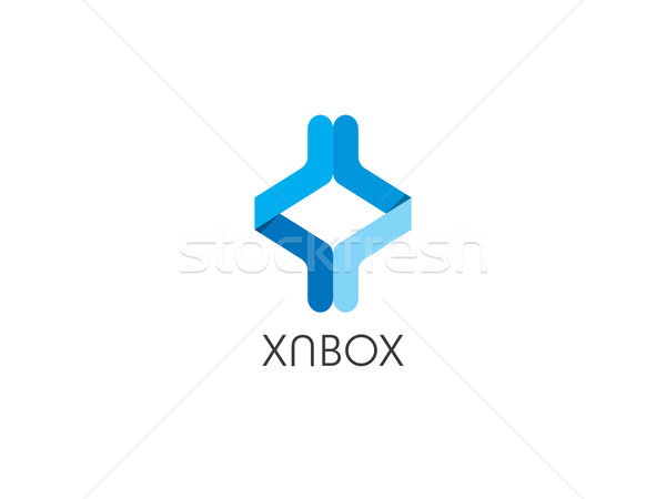 abstract infinite geometric cube box arrow logo icon for corporate business, apps, biotechnology. sy Stock photo © taufik_al_amin