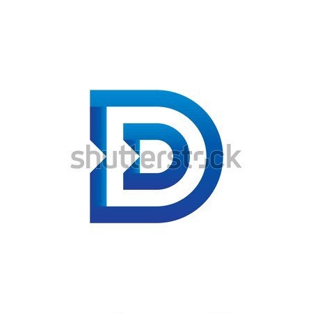D betű logo sablon absztrakt terv technológia Stock fotó © taufik_al_amin