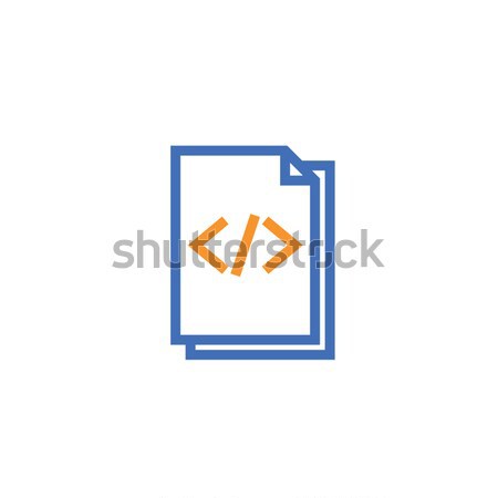 Foto stock: Documento · papel · icono · aislado