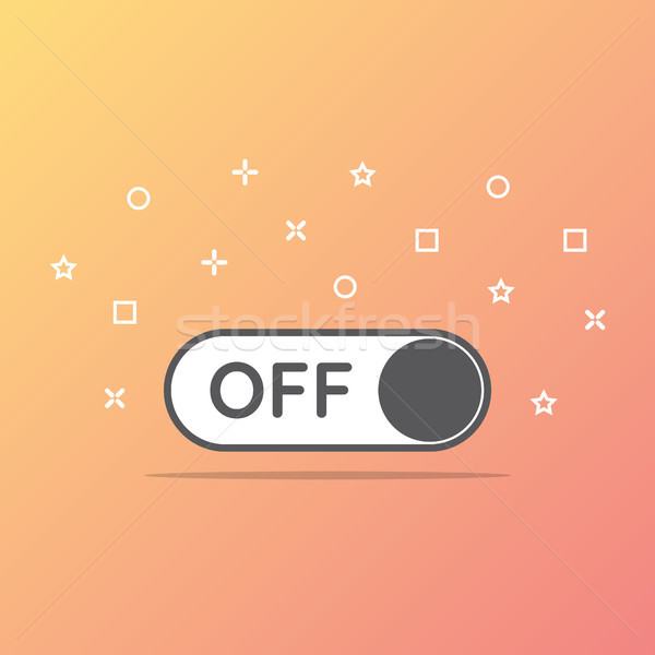 switch off toggle icon in flat style vector illustration Stock photo © taufik_al_amin