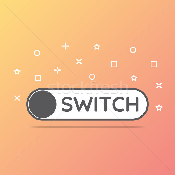 Switch icône style web mobiles rouge Photo stock © taufik_al_amin