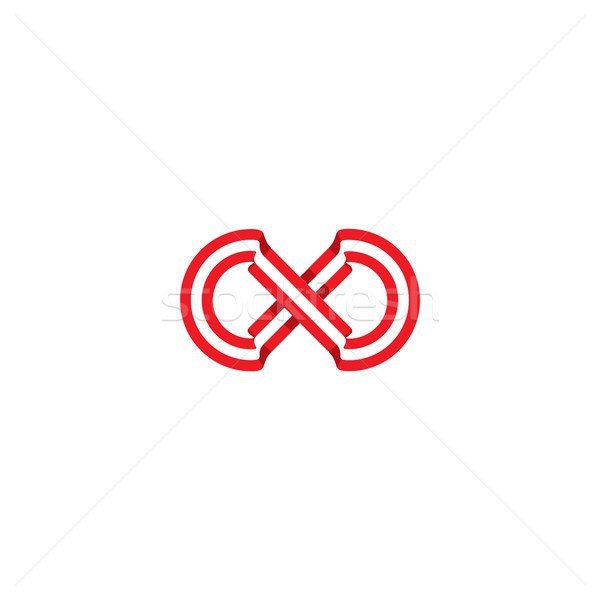 initial letter X logo. infinity ribbon flag design concept template vector illustration. Stock photo © taufik_al_amin