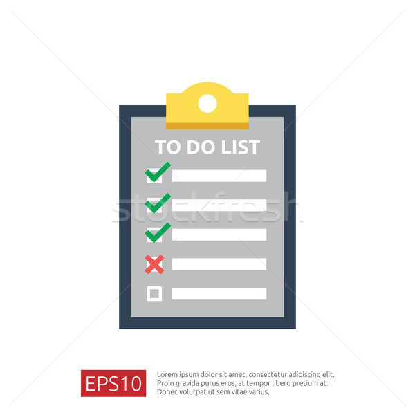 Teendők listája tervez ikon stílus lista papír Stock fotó © taufik_al_amin