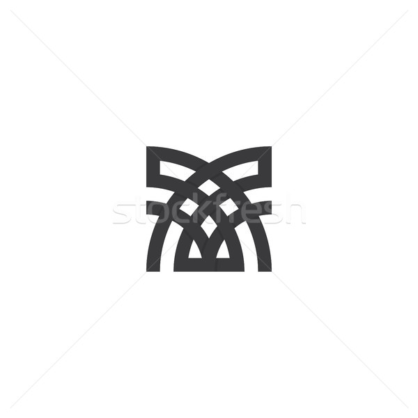Soyut çapraz mimari iş logo simge Stok fotoğraf © taufik_al_amin