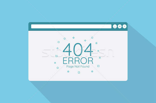 404 error page in browser screen with flat style concept vector illustration Stock photo © taufik_al_amin