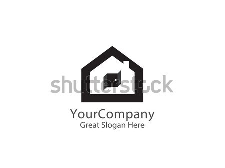 abstract house logo icon design. home sign concept for real esta Stock photo © taufik_al_amin