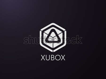 ストックフォト: 抽象的な · 幾何学的な · 三角形 · キューブ · ボックス · ロゴ