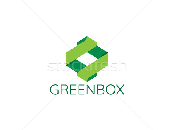 abstract infinite geometric cube box arrow logo icon for corpora Stock photo © taufik_al_amin