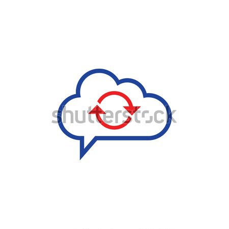 cloud computing concept sync Icon vector illustration Stock photo © taufik_al_amin