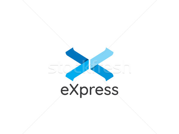 abstract arrow logistic delivery courier transport service logo. Stock photo © taufik_al_amin