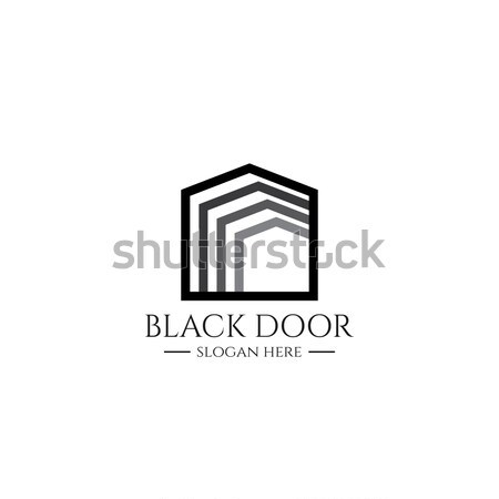 入り口 ドア ロゴ ホーム 不動産 文字d ストックフォト © taufik_al_amin