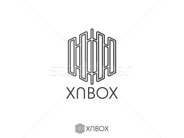 Streszczenie wielokąt korporacyjnych logo firmy ikona symbol Zdjęcia stock © taufik_al_amin