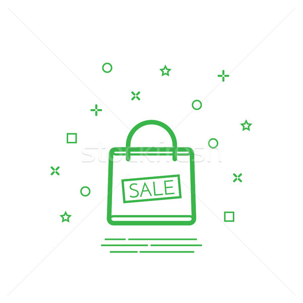 Shopping bag with the sale, discount symbol vector illustration Stock photo © taufik_al_amin