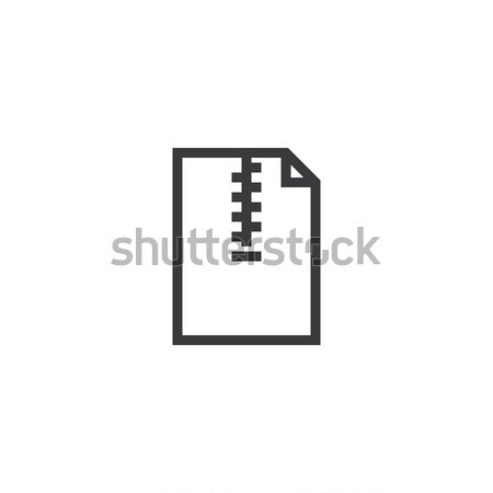 Foto stock: Documento · papel · icono · aislado