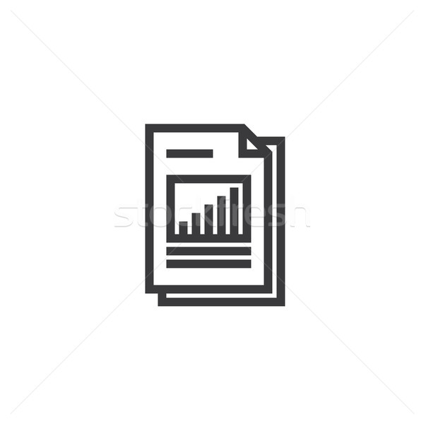 Táblázat irat papír skicc ikon izolált Stock fotó © taufik_al_amin